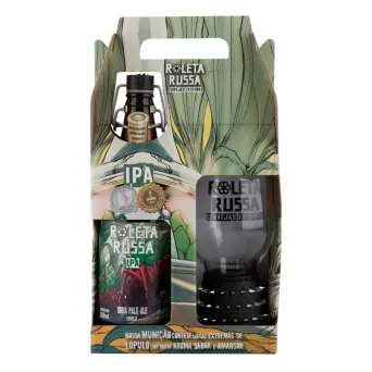 KIT ROLETA RUSSA IPA 500ML + COPO COM PULSEIRA KIT ROLETA RUSSA IPA 500ML + COPO COM PULSEIRA