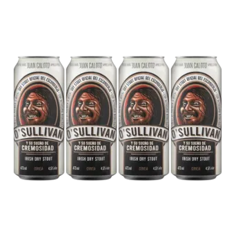 PACK 4 UNIDADES CERVEJA JUAN CALOTO O´SULLIVAN E SU SUENO DE CREMOSIDADE 473ML PACK 4 UNIDADES CERVEJA JUAN CALOTO O´SULLIVAN E SU SUENO DE CREMOSIDADE 473ML